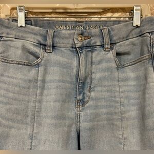 AMERICAN EAGLE Next Level Stretch Curvey Hi-Rise Jegging - 6 Long, Lt Blue